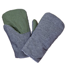 Рукавицы искусственный мех с брезентовым наладонником