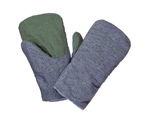 Рукавицы искусственный мех с брезентовым наладонником