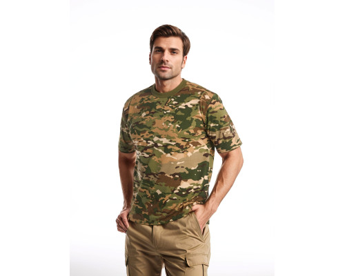 Футболка д/р кулирка КМФ Мультикам, р. 60-62