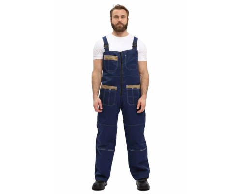 Полукомбинезон "РОЛЬФ" цвет: т. синий/бежевый, р. 48-50 (182-188)