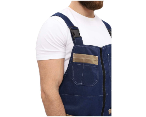 Полукомбинезон "РОЛЬФ" цвет: т. синий/бежевый, р. 48-50 (182-188)